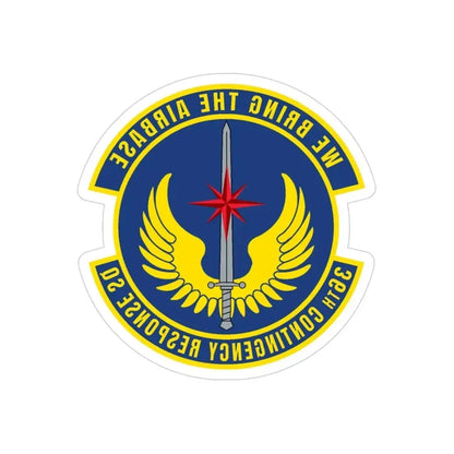 36 Contingency Response Squadron PACAF v2 (U.S. Air Force) REVERSE PRINT Transparent Die-Cut STICKER - The Sticker Space