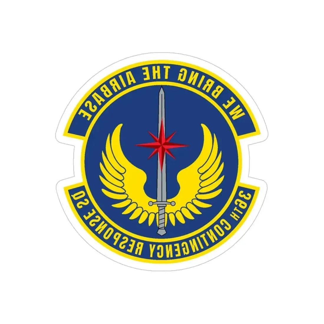 36 Contingency Response Squadron PACAF v2 (U.S. Air Force) REVERSE PRINT Transparent Die-Cut STICKER - The Sticker Space