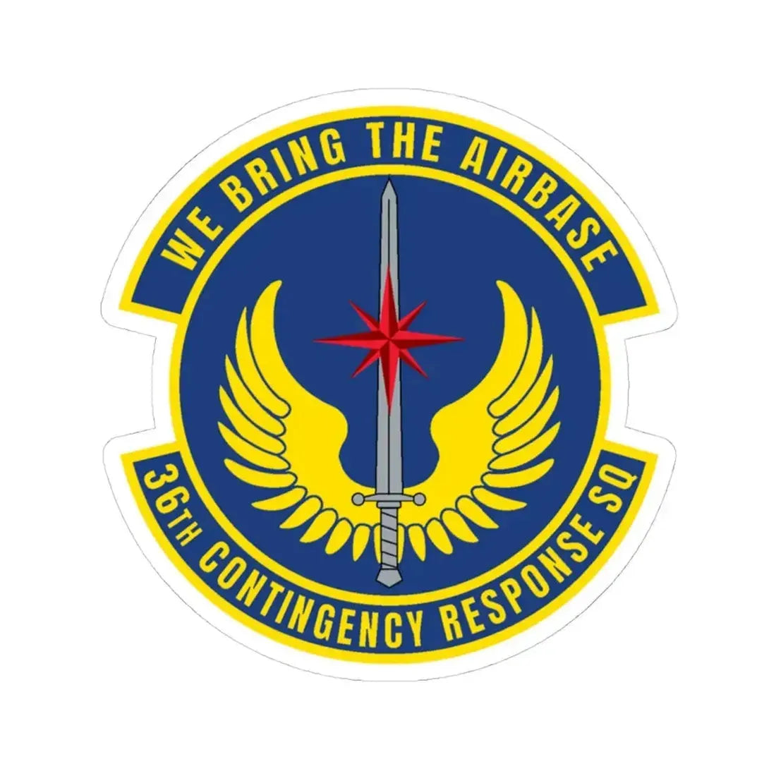 36 Contingency Response Squadron PACAF v2 (U.S. Air Force) STICKER Vinyl Kiss-Cut Decal 4 Inch White - The Sticker Space
