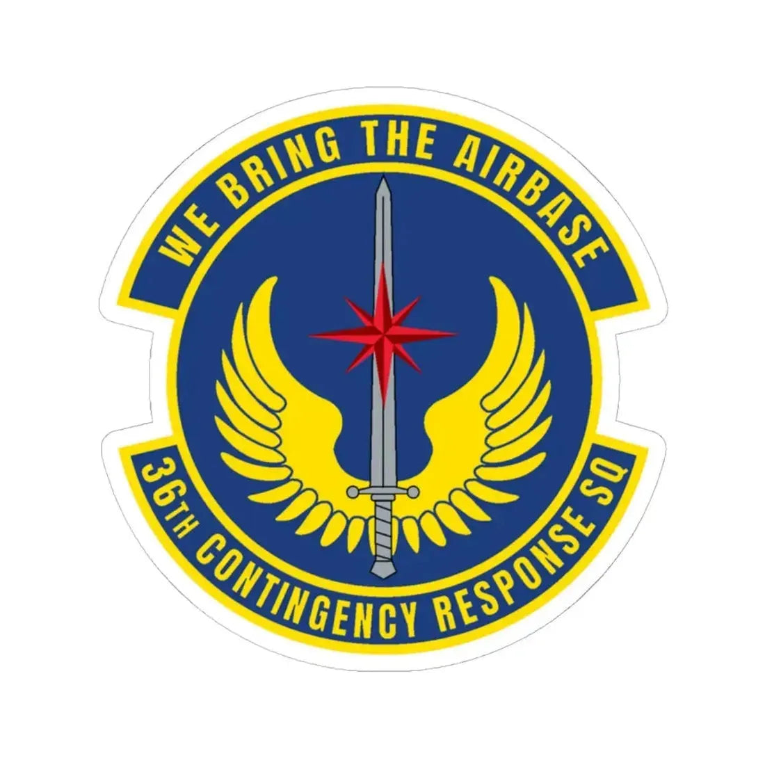 36 Contingency Response Squadron PACAF v2 (U.S. Air Force) STICKER Vinyl Kiss-Cut Decal 6 Inch White - The Sticker Space