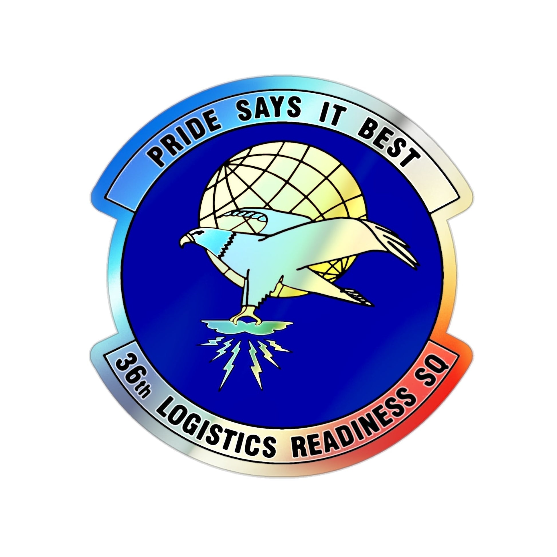 36 Logistics Readiness Squadron PACAF (U.S. Air Force) Holographic STICKER Die-Cut Vinyl Decal-2 Inch-The Sticker Space