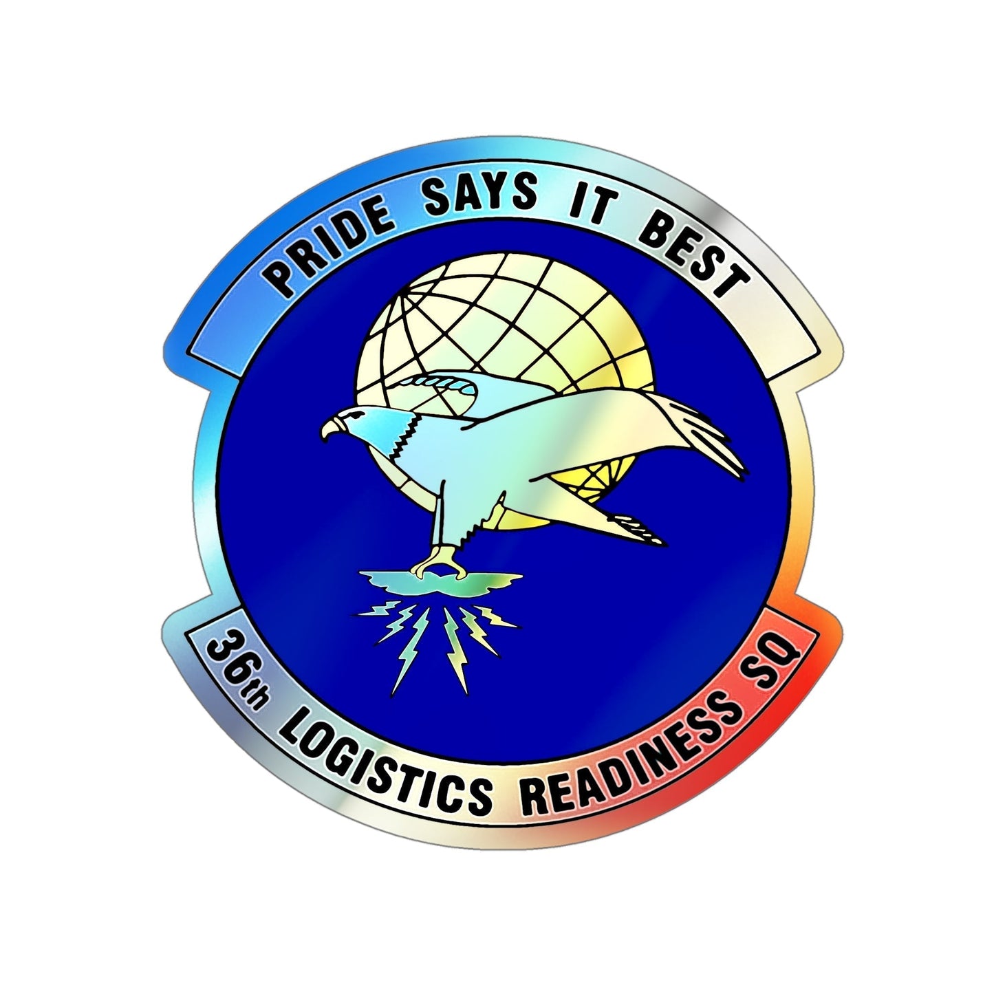 36 Logistics Readiness Squadron PACAF (U.S. Air Force) Holographic STICKER Die-Cut Vinyl Decal-5 Inch-The Sticker Space