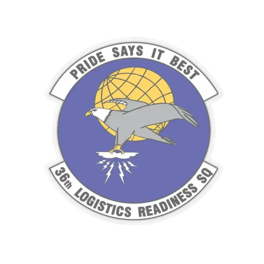 36 Logistics Readiness Squadron PACAF (U.S. Air Force) STICKER Vinyl Kiss-Cut Decal 2 Inch Transparent - The Sticker Space