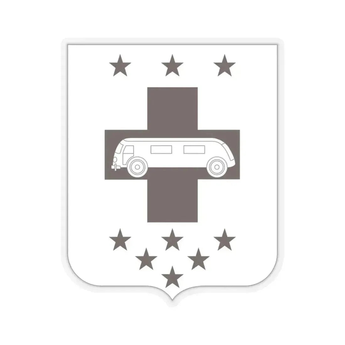 36 Medical Battalion 2 (U.S. Army) STICKER Vinyl Kiss-Cut Decal 3 Inch Transparent - The Sticker Space