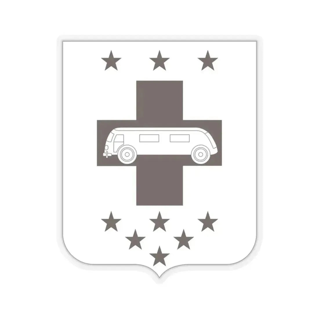 36 Medical Battalion 2 (U.S. Army) STICKER Vinyl Kiss-Cut Decal 4 Inch Transparent - The Sticker Space