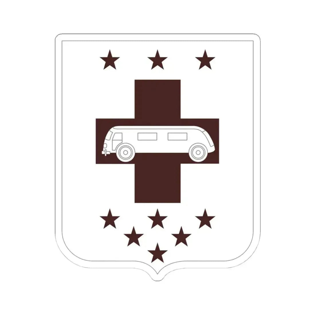 36 Medical Battalion 2 (U.S. Army) STICKER Vinyl Kiss-Cut Decal 4 Inch White - The Sticker Space