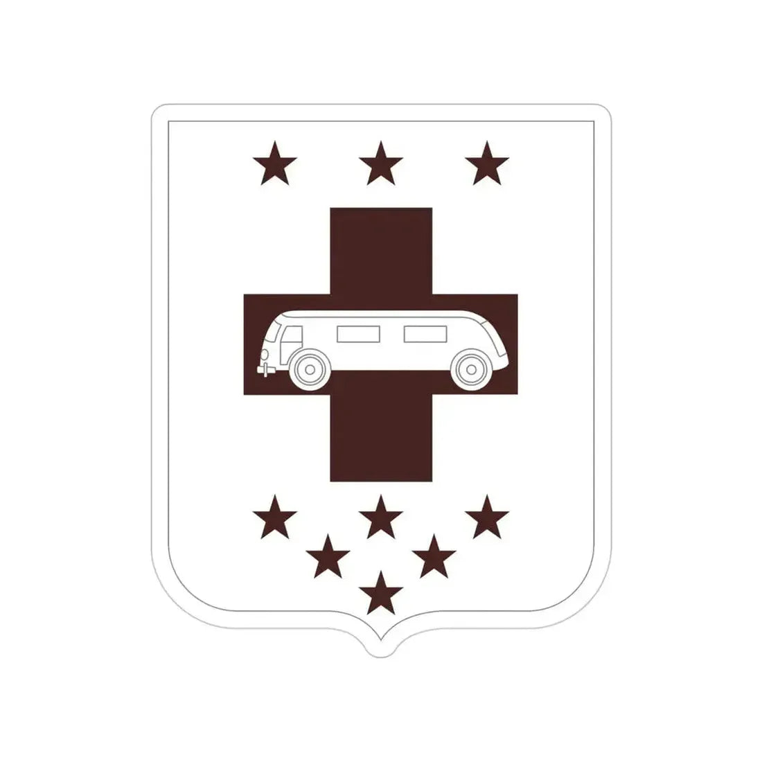 36 Medical Battalion 2 (U.S. Army) Transparent STICKER Die-Cut Vinyl Decal 4 Inch - The Sticker Space