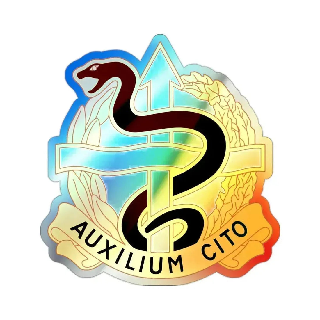 36 Medical Battalion (U.S. Army) Holographic STICKER Die-Cut Vinyl Decal 2 Inch Holographic - The Sticker Space