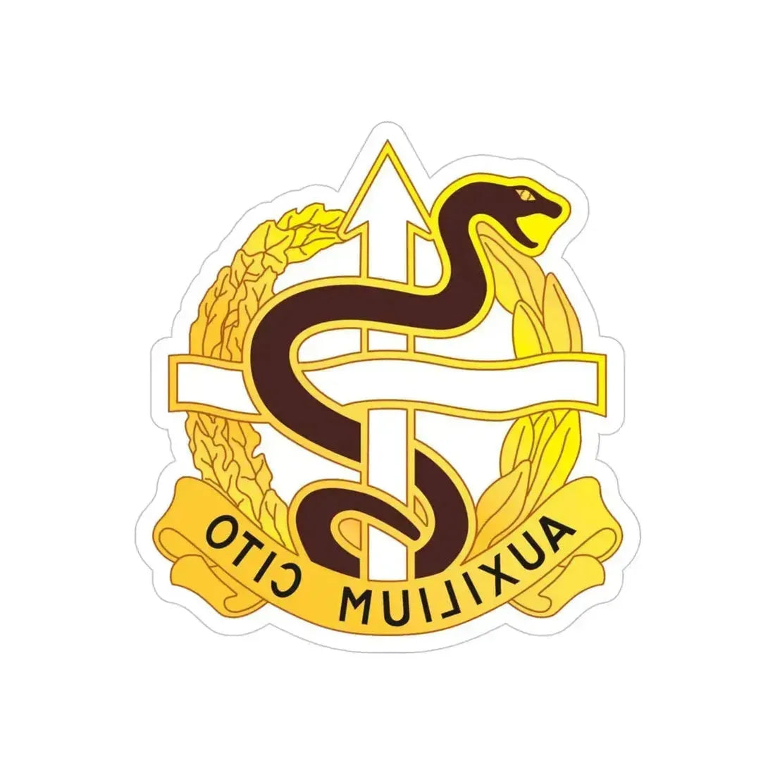 36 Medical Battalion (U.S. Army) REVERSE PRINT Transparent Die-Cut STICKER 4 Inch Die-Cut Transparent - The Sticker Space