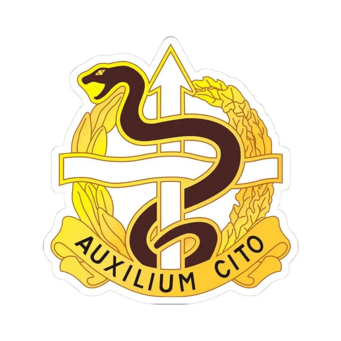 36 Medical Battalion (U.S. Army) STICKER Vinyl Kiss-Cut Decal 3 Inch White - The Sticker Space