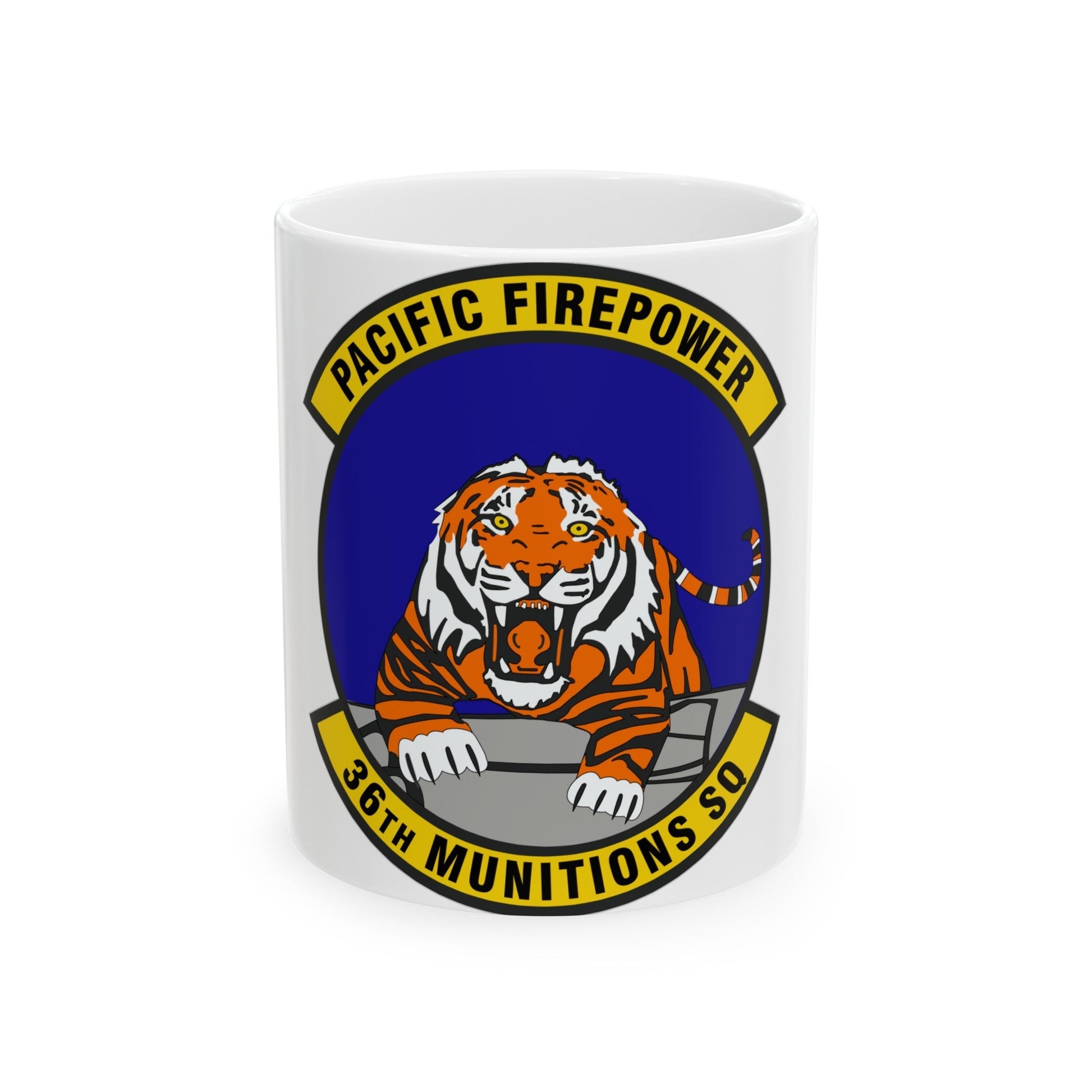 36 Munitions Squadron PACAF (U.S. Air Force) White Coffee Mug-11oz-The Sticker Space