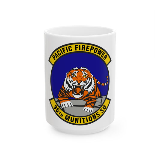 36 Munitions Squadron PACAF (U.S. Air Force) White Coffee Mug-15oz-The Sticker Space