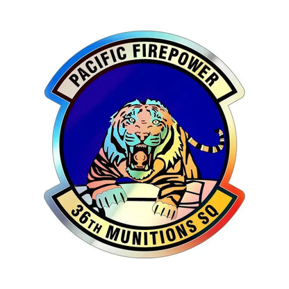 36 Munitions Squadron PACAF (U.S. Air Force) Holographic STICKER Die-Cut Vinyl Decal 5 Inch Holographic - The Sticker Space