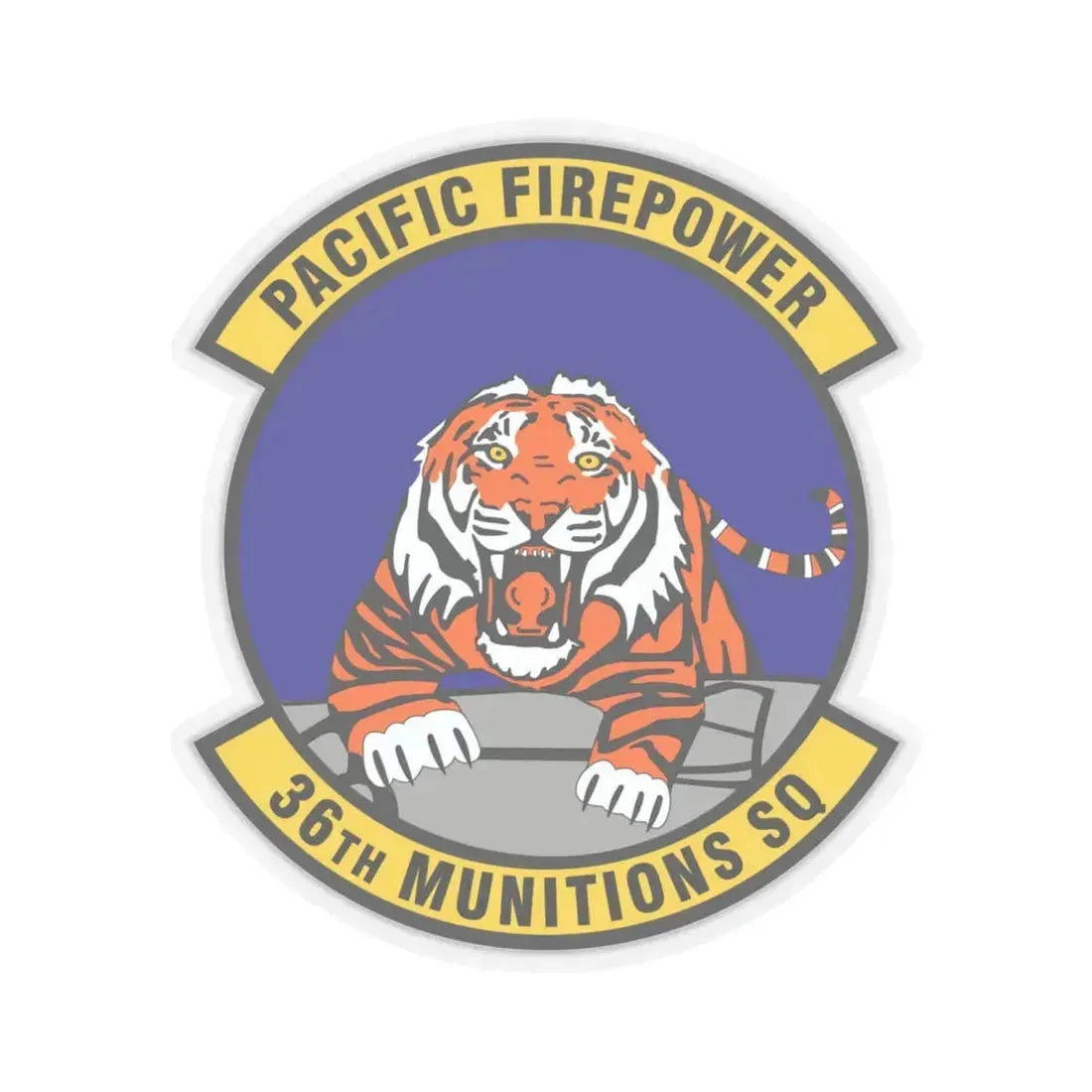 36 Munitions Squadron PACAF (U.S. Air Force) STICKER Vinyl Kiss-Cut Decal 6 Inch Transparent - The Sticker Space