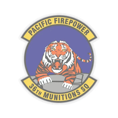 36 Munitions Squadron PACAF (U.S. Air Force) STICKER Vinyl Kiss-Cut Decal 6 Inch Transparent - The Sticker Space
