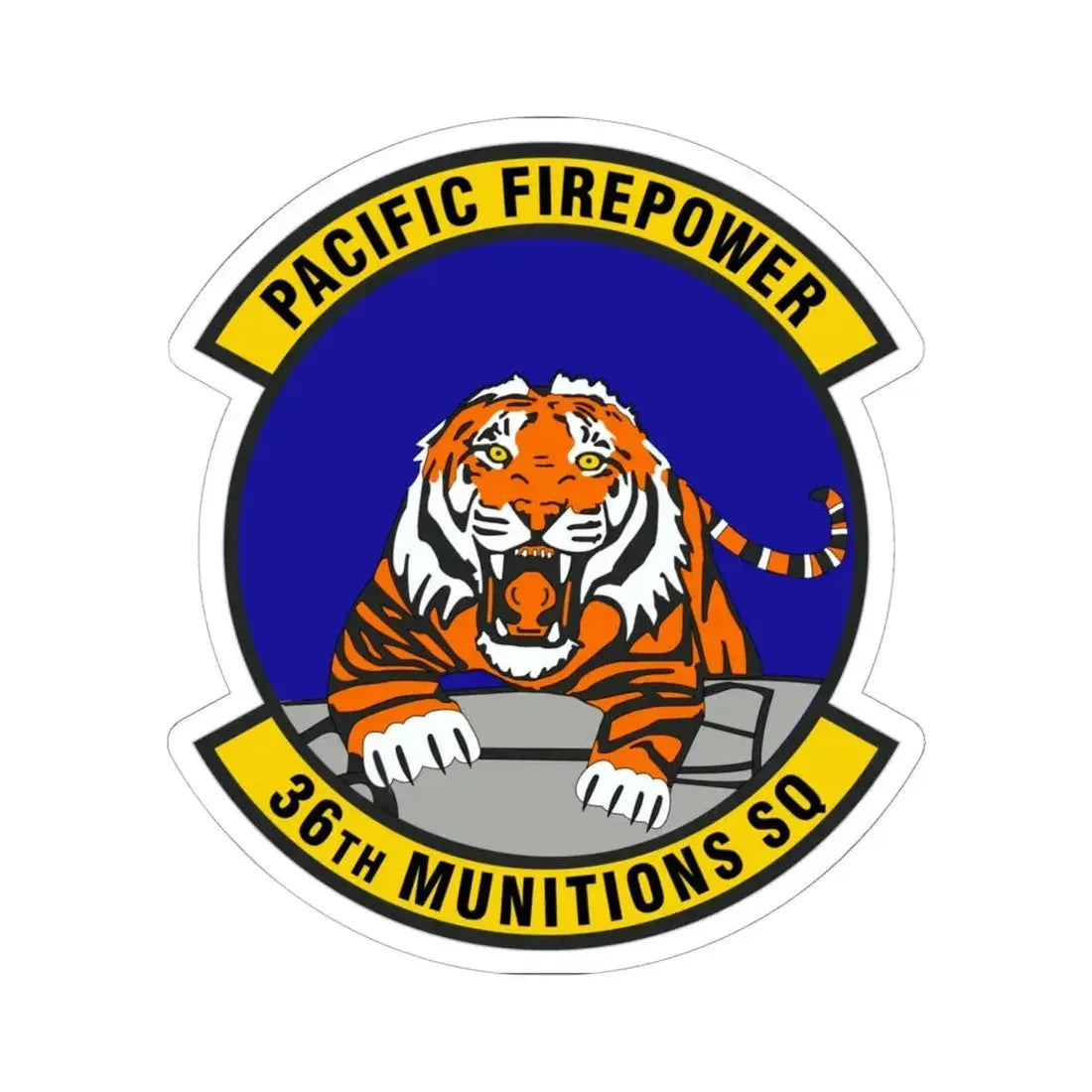 36 Munitions Squadron PACAF (U.S. Air Force) STICKER Vinyl Kiss-Cut Decal 6 Inch White - The Sticker Space