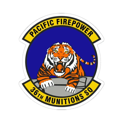 36 Munitions Squadron PACAF (U.S. Air Force) STICKER Vinyl Kiss-Cut Decal 6 Inch White - The Sticker Space