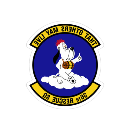 36 Rescue Sq AETC (U.S. Air Force) REVERSE PRINT Transparent STICKER-2" × 2"-The Sticker Space