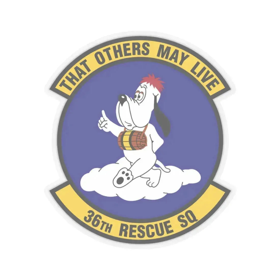36 Rescue Sq AETC (U.S. Air Force) STICKER Vinyl Kiss-Cut Decal 3 Inch Transparent - The Sticker Space