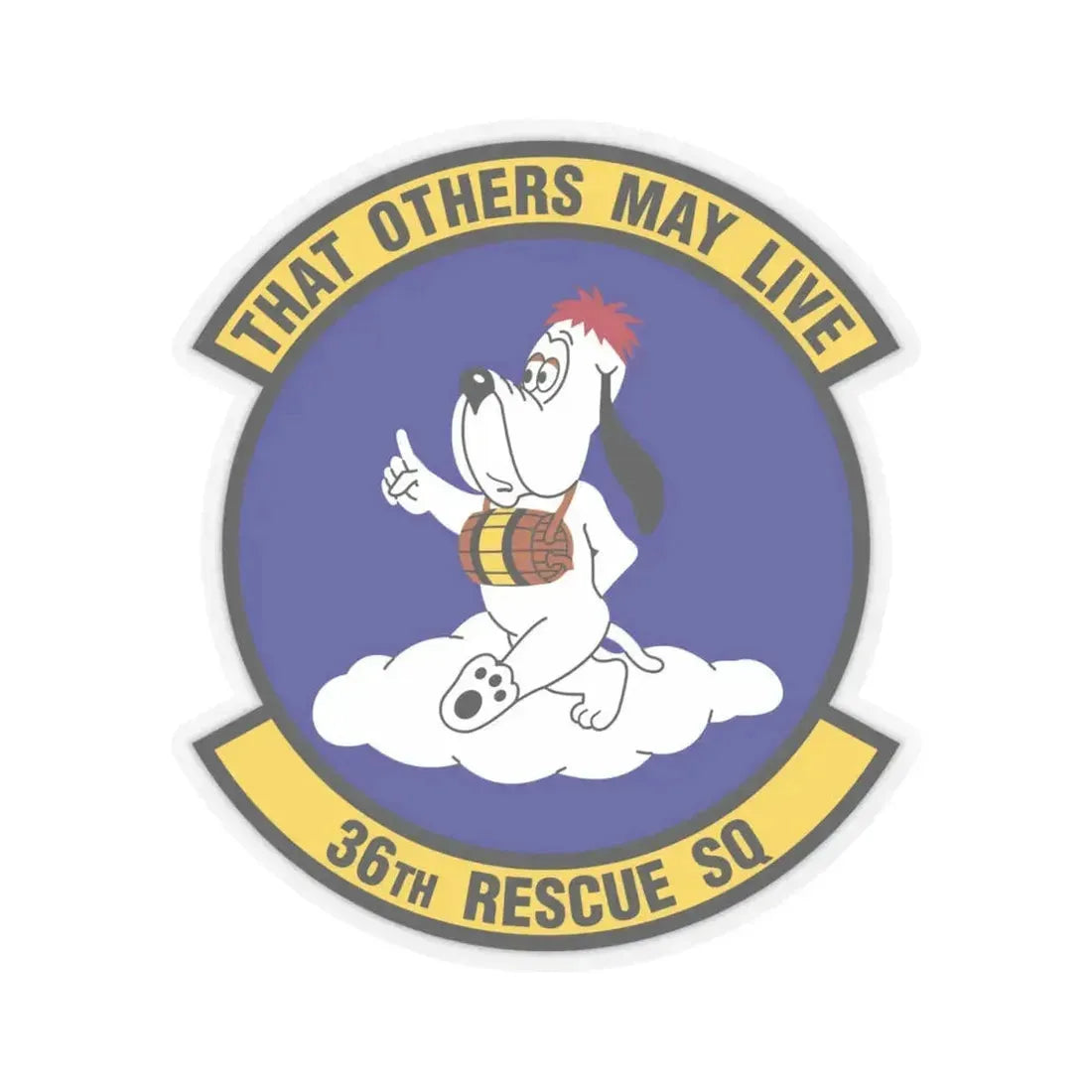 36 Rescue Sq AETC (U.S. Air Force) STICKER Vinyl Kiss-Cut Decal 4 Inch Transparent - The Sticker Space