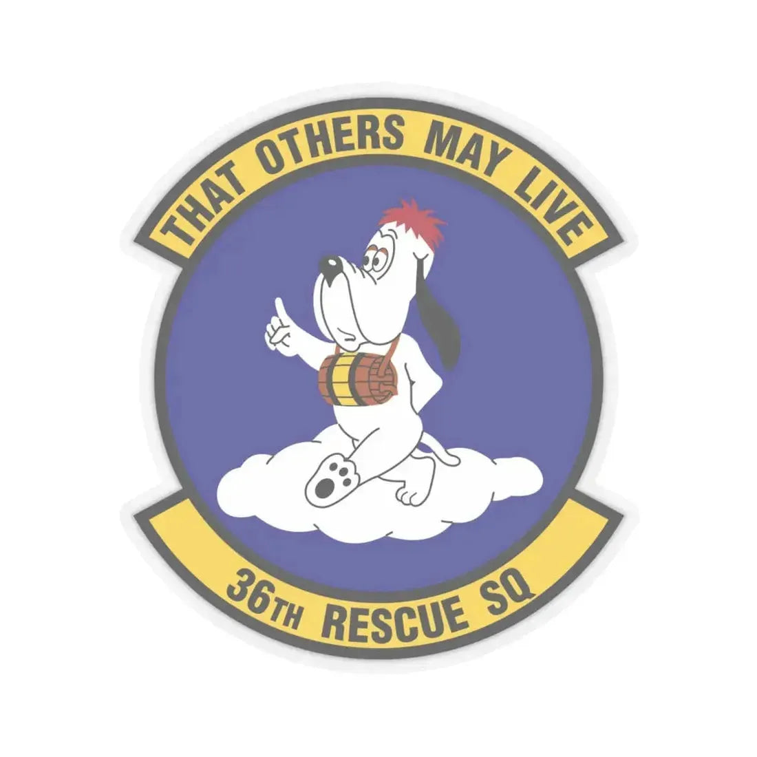 36 Rescue Sq AETC (U.S. Air Force) STICKER Vinyl Kiss-Cut Decal 6 Inch Transparent - The Sticker Space