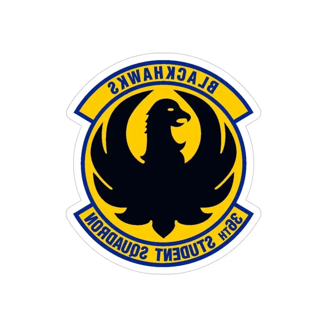 36 Student Sq AETC (U.S. Air Force) REVERSE PRINT Transparent Die-Cut STICKER 4 Inch Die-Cut Transparent - The Sticker Space