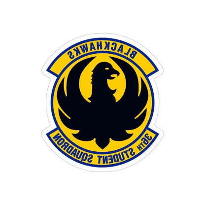 36 Student Sq AETC (U.S. Air Force) REVERSE PRINT Transparent Die-Cut STICKER 4 Inch Die-Cut Transparent - The Sticker Space