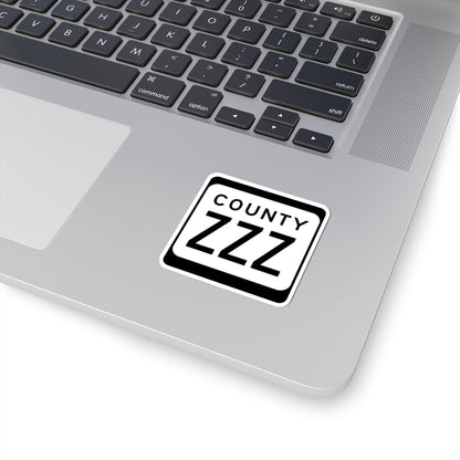 WIS County ZZZ (Wisconsin) (Road Sign) STICKER Vinyl Kiss-Cut Decal