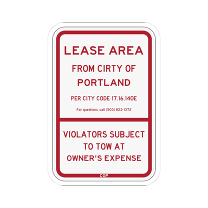 PBOT Road sign P4492 (Oregon) (Road Sign) STICKER Vinyl Kiss-Cut Decal