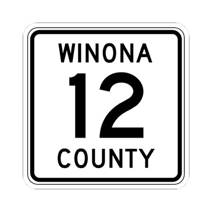 Winona County Route 12 MN (Minnesota) (Road Sign) STICKER Vinyl Kiss-Cut Decal