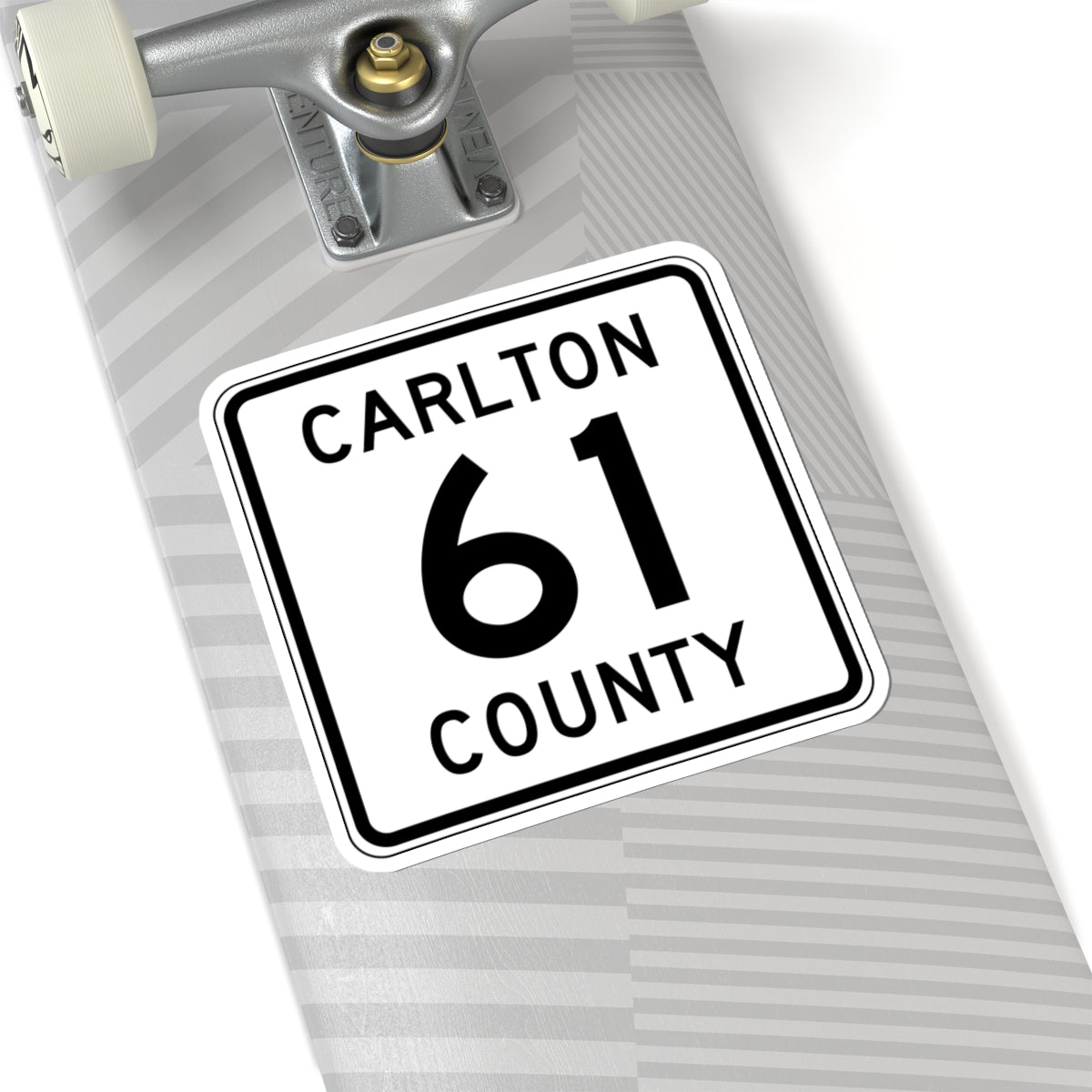 Carlton County 61 MN (Minnesota) (Road Sign) STICKER Vinyl Kiss-Cut Decal