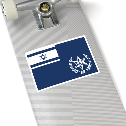 Flag of Chief of Israel Police (Israel) STICKER Vinyl Kiss-Cut Decal