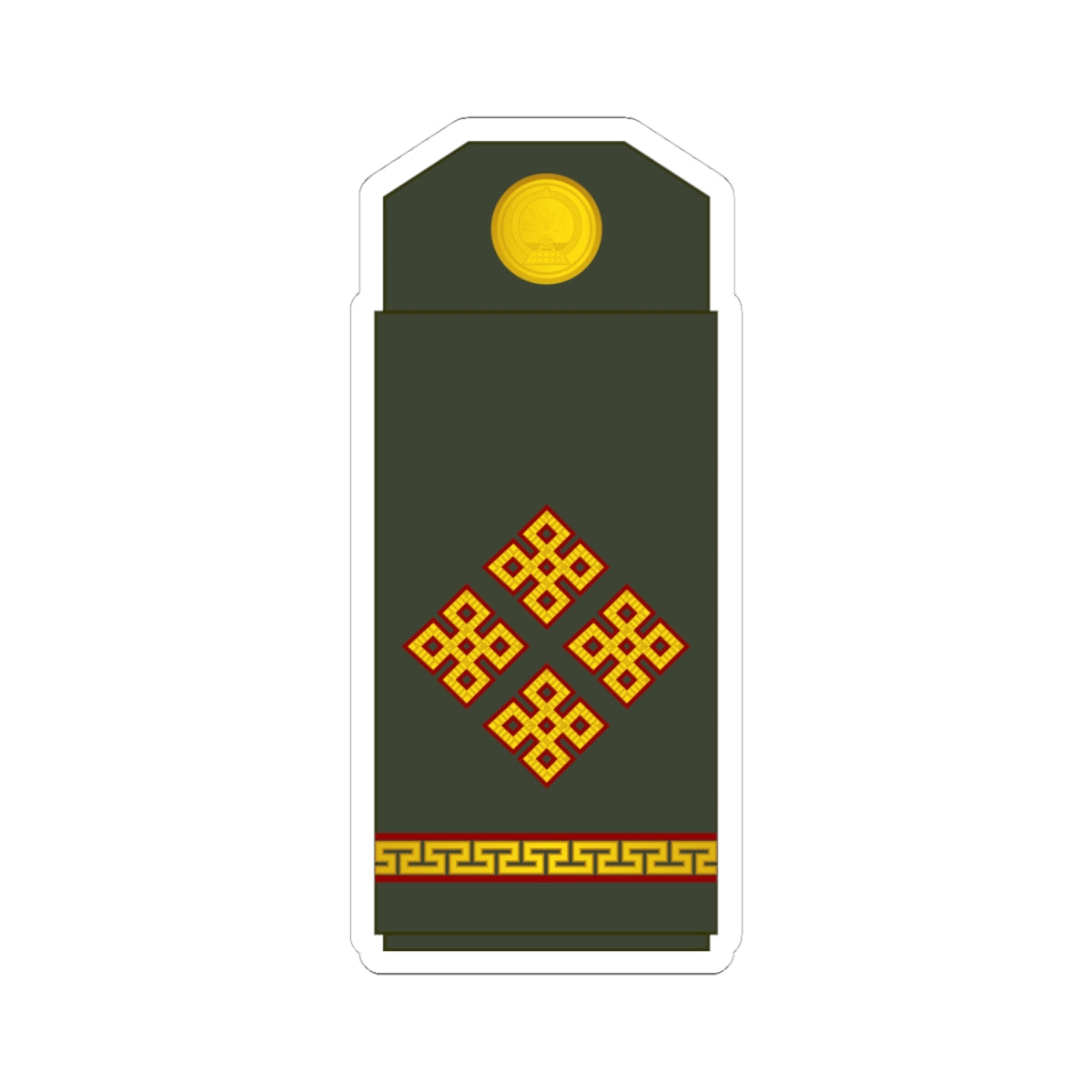 12 Mongolian Army CPT (Mongolia) (Military Rank) STICKER Vinyl Kiss-Cut Decal