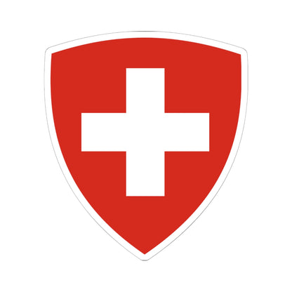 Swiss Federal CoA triangular (Switzerland) (Coat of Arms) STICKER Vinyl Kiss-Cut Decal