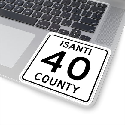 Isanti County 40 MN (Minnesota) (Road Sign) STICKER Vinyl Kiss-Cut Decal