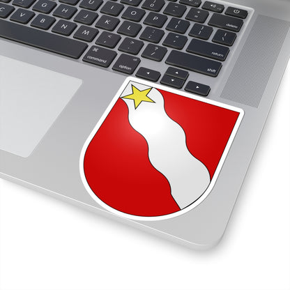 Prévondavaux-coat of arms (Switzerland) (Coat of Arms) STICKER Vinyl Kiss-Cut Decal