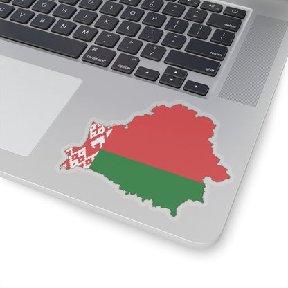 Belarus-Flagmap (Belarus) STICKER Vinyl Kiss-Cut Decal