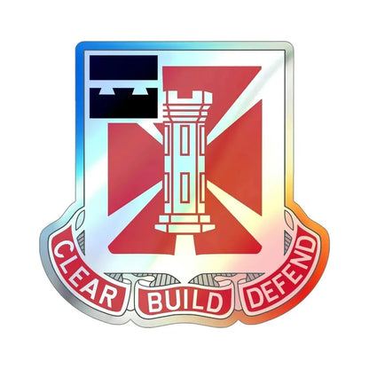 363 Engineer Battalion (U.S. Army) Holographic STICKER Die-Cut Vinyl Decal - The Sticker Space