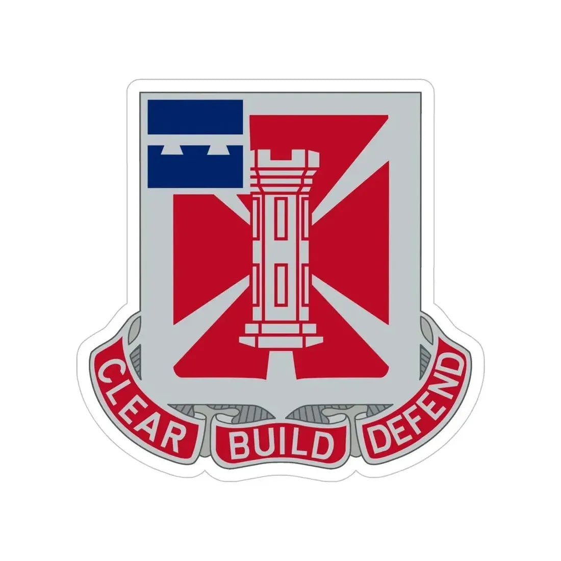 363 Engineer Battalion (U.S. Army) Transparent STICKER Die-Cut Vinyl Decal - The Sticker Space