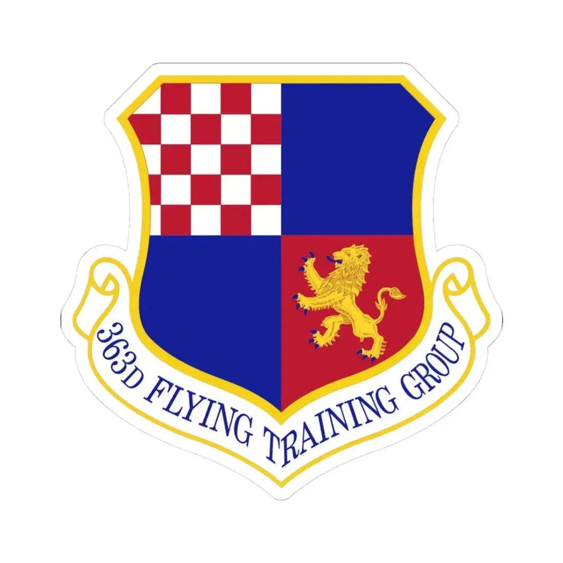 363 Flying Training Group ACC (U.S. Air Force) STICKER Vinyl Kiss-Cut Decal 3 Inch White - The Sticker Space