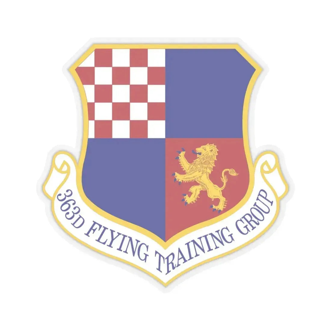 363 Flying Training Group ACC (U.S. Air Force) STICKER Vinyl Kiss-Cut Decal 4 Inch Transparent - The Sticker Space