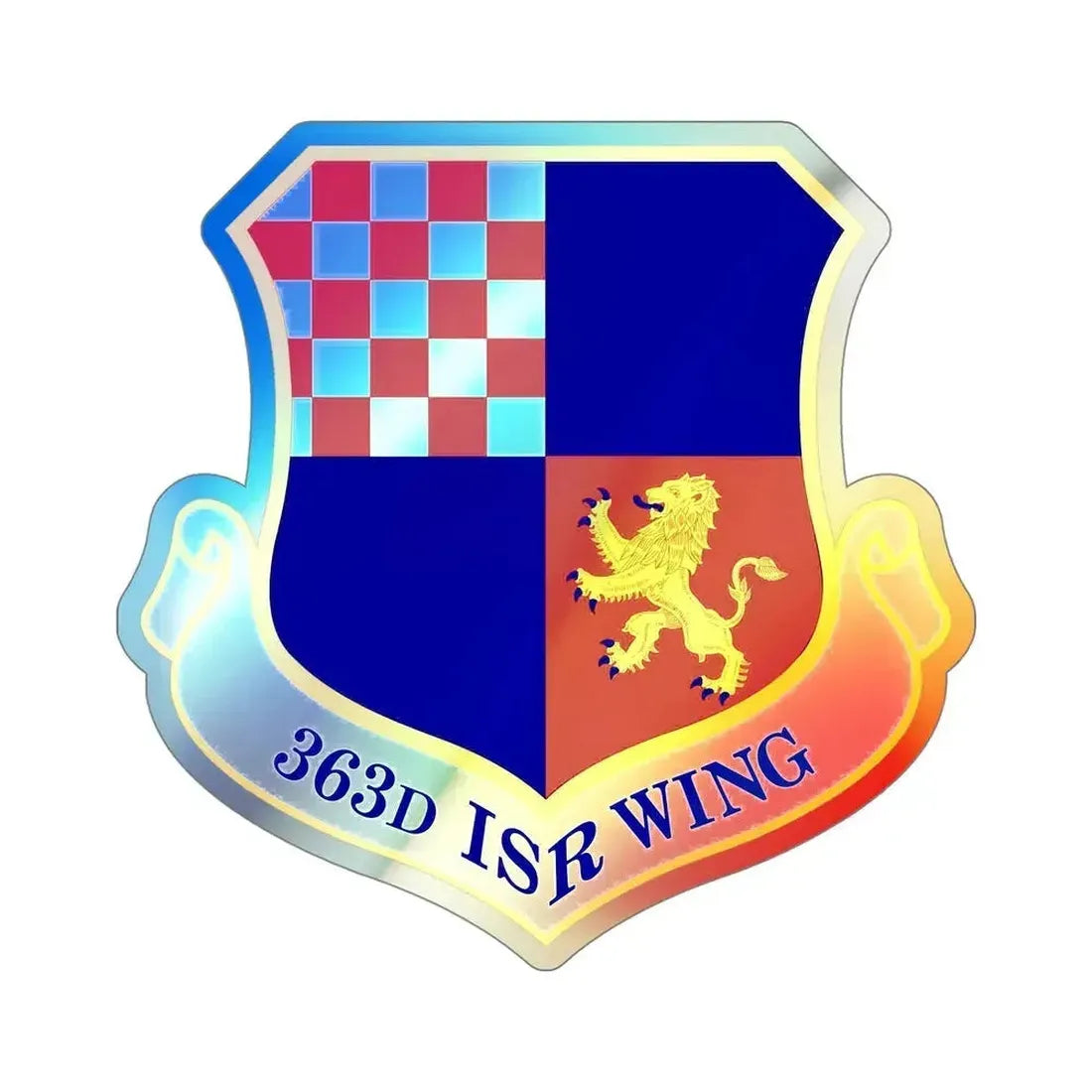 363 Intelligence Surveillance and Reconnaissance Wing ACC (U.S. Air Force) Holographic STICKER Die-Cut Vinyl Decal 5 Inch Holographic - The Sticker Space
