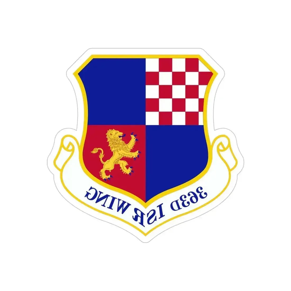 363 Intelligence Surveillance and Reconnaissance Wing ACC (U.S. Air Force) REVERSE PRINT Transparent Die-Cut STICKER 5 Inch Die-Cut Transparent - The Sticker Space