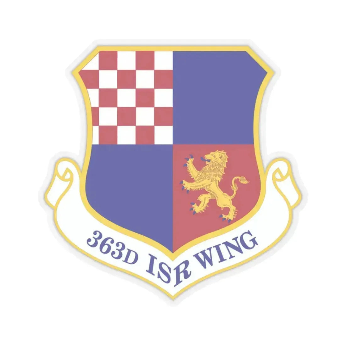 363 Intelligence Surveillance and Reconnaissance Wing ACC (U.S. Air Force) STICKER Vinyl Kiss-Cut Decal 3 Inch Transparent - The Sticker Space