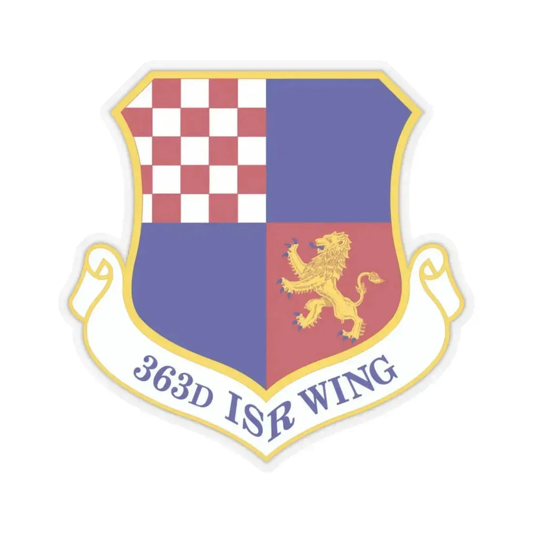 363 Intelligence Surveillance and Reconnaissance Wing ACC (U.S. Air Force) STICKER Vinyl Kiss-Cut Decal 4 Inch Transparent - The Sticker Space