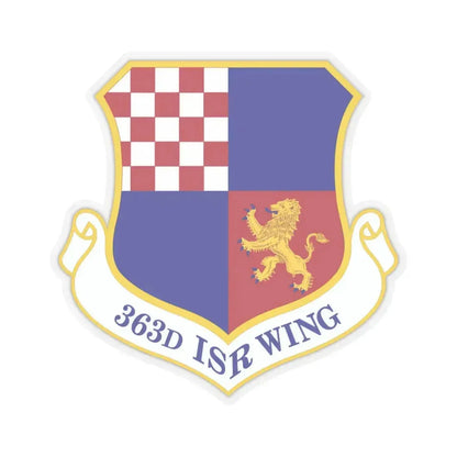 363 Intelligence Surveillance and Reconnaissance Wing ACC (U.S. Air Force) STICKER Vinyl Kiss-Cut Decal 4 Inch Transparent - The Sticker Space