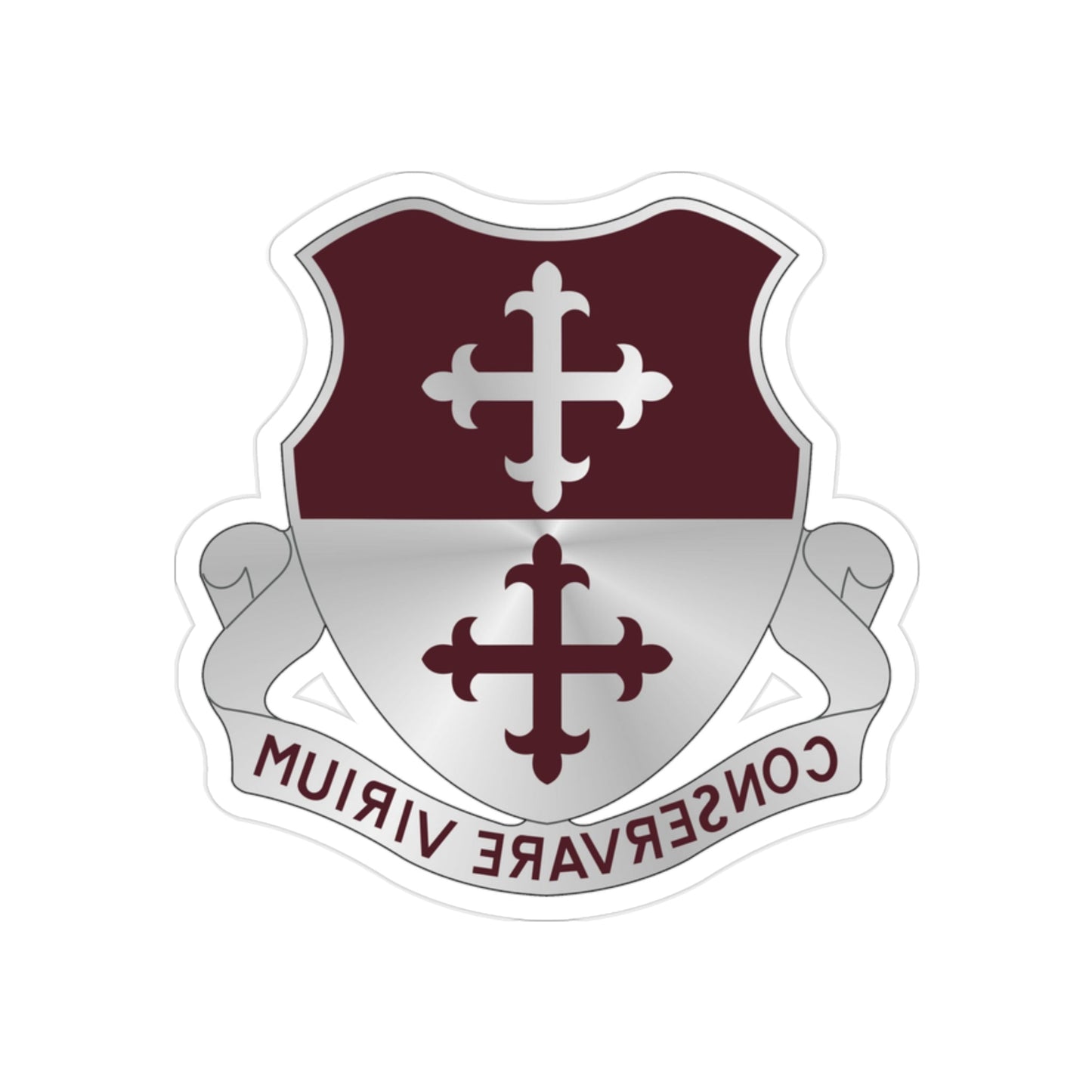 363 Medical Battalion (U.S. Army) REVERSE PRINT Transparent STICKER-2" × 2"-The Sticker Space