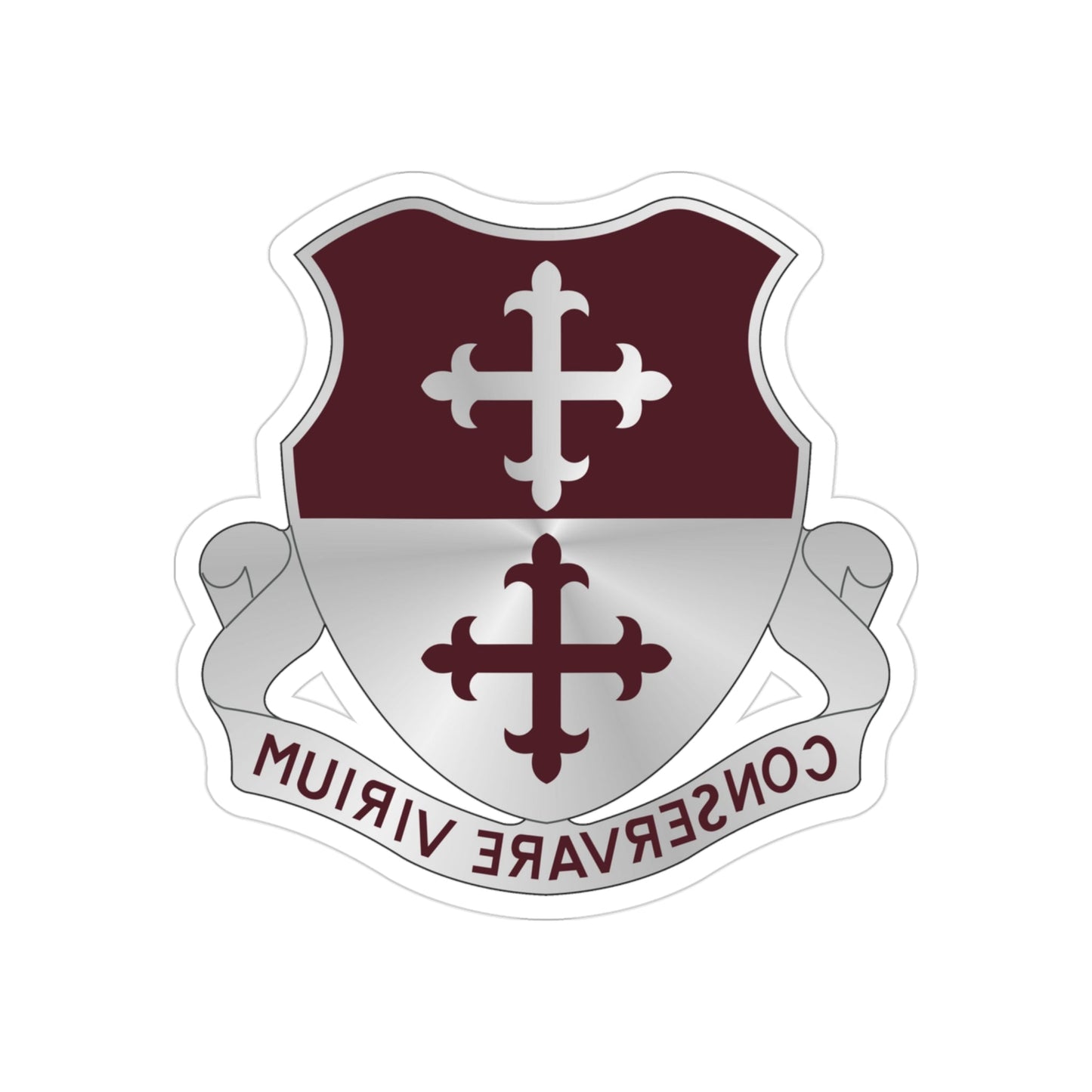 363 Medical Battalion (U.S. Army) REVERSE PRINT Transparent STICKER-3" × 3"-The Sticker Space