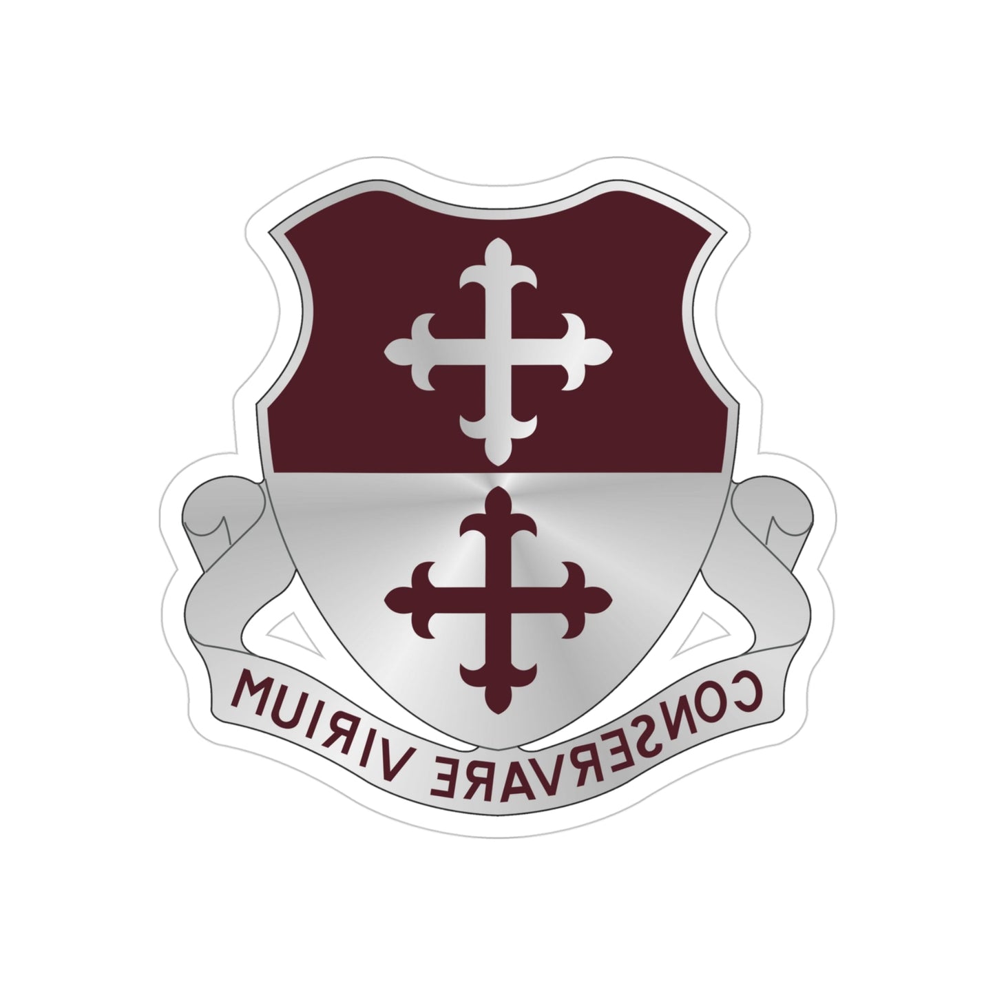 363 Medical Battalion (U.S. Army) REVERSE PRINT Transparent STICKER-4" × 4"-The Sticker Space