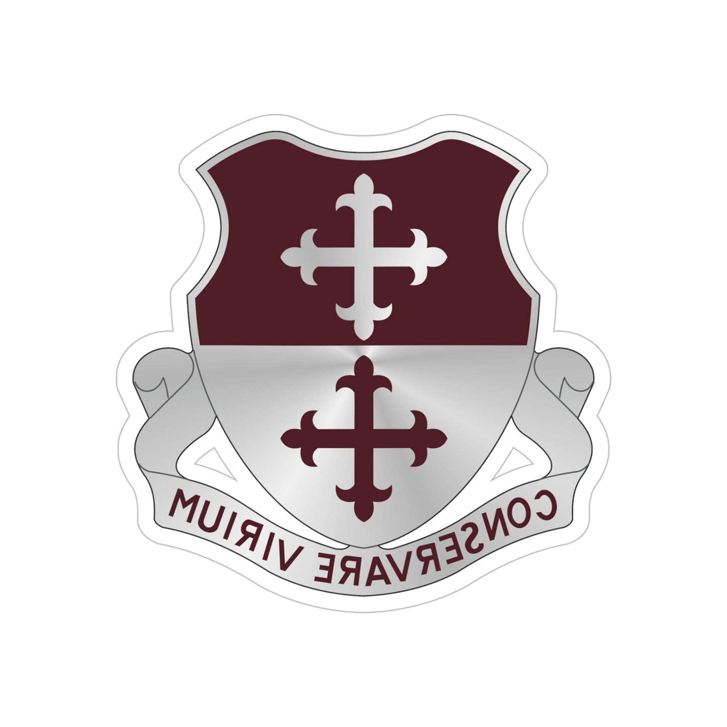 363 Medical Battalion (U.S. Army) REVERSE PRINT Transparent STICKER-5" × 5"-The Sticker Space